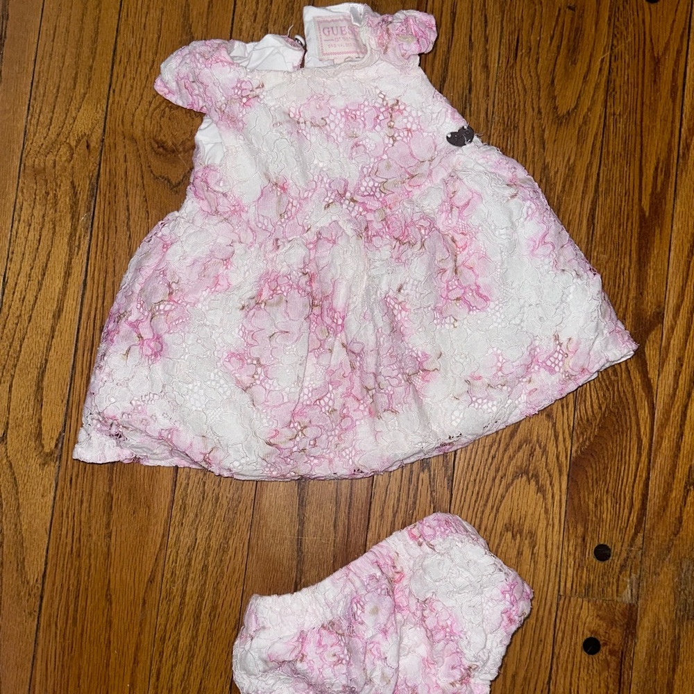 Guess Pink and White Diaper Cover Accessories